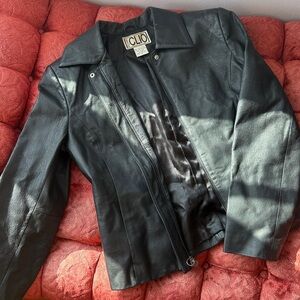 Vintage Clio Black Leather Jacket